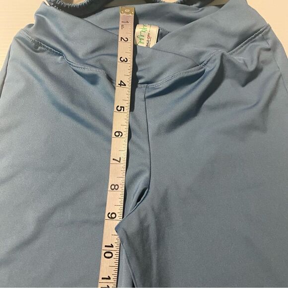 Custom made solo dance costume blue flair pants top rhinestone 2 piece set - 10 - Picture 11 of 15